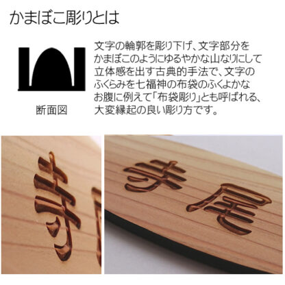 木製かまぼこ彫り名札 - 画像 (3)
